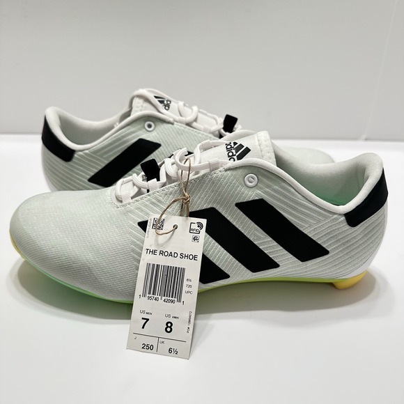 Adidas Unisex Adult The Road Cycling Shoe SIZE Men 7 | Women 8 White & Green NEW - Picture 1 of 12